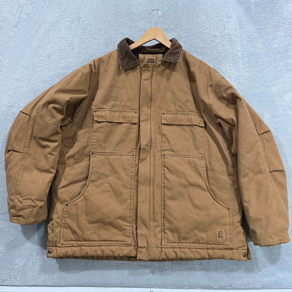 VTG Iron Max Jacket Mens XL Canvas Workwear Outdoor Quilted Chore Barn Heavy